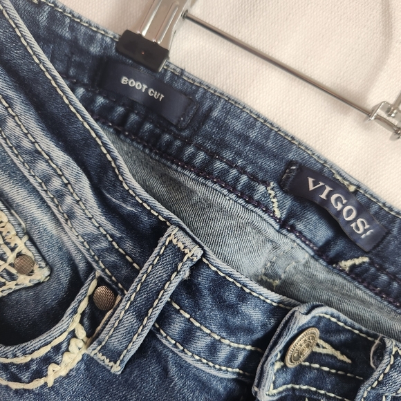 Vigoss Medium Wash Heritage Fit Boot Cut  Size 4 EUC - Picture 8 of 16
